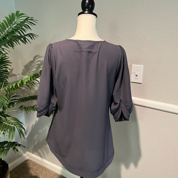 Brixon Ivy Gray Blouse with Silver Embroidery - Picture 5 of 5